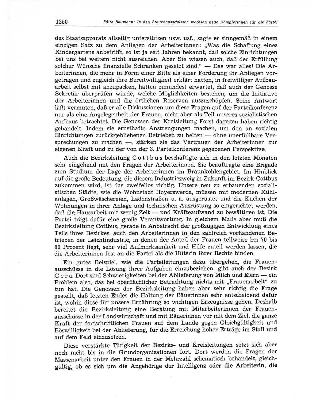 Neuer Weg (NW), Organ des Zentralkomitees (ZK) der SED (Sozialistische Einheitspartei Deutschlands) für Fragen des Parteiaufbaus und des Parteilebens, 11. Jahrgang [Deutsche Demokratische Republik (DDR)] 1956, Seite 1250 (NW ZK SED DDR 1956, S. 1250)