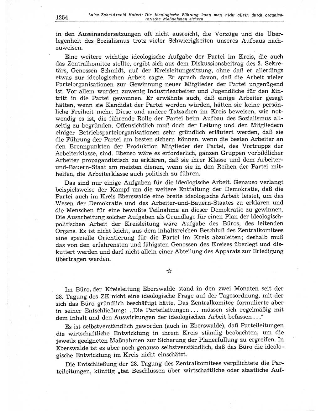 Neuer Weg (NW), Organ des Zentralkomitees (ZK) der SED (Sozialistische Einheitspartei Deutschlands) für Fragen des Parteiaufbaus und des Parteilebens, 11. Jahrgang [Deutsche Demokratische Republik (DDR)] 1956, Seite 1254 (NW ZK SED DDR 1956, S. 1254)