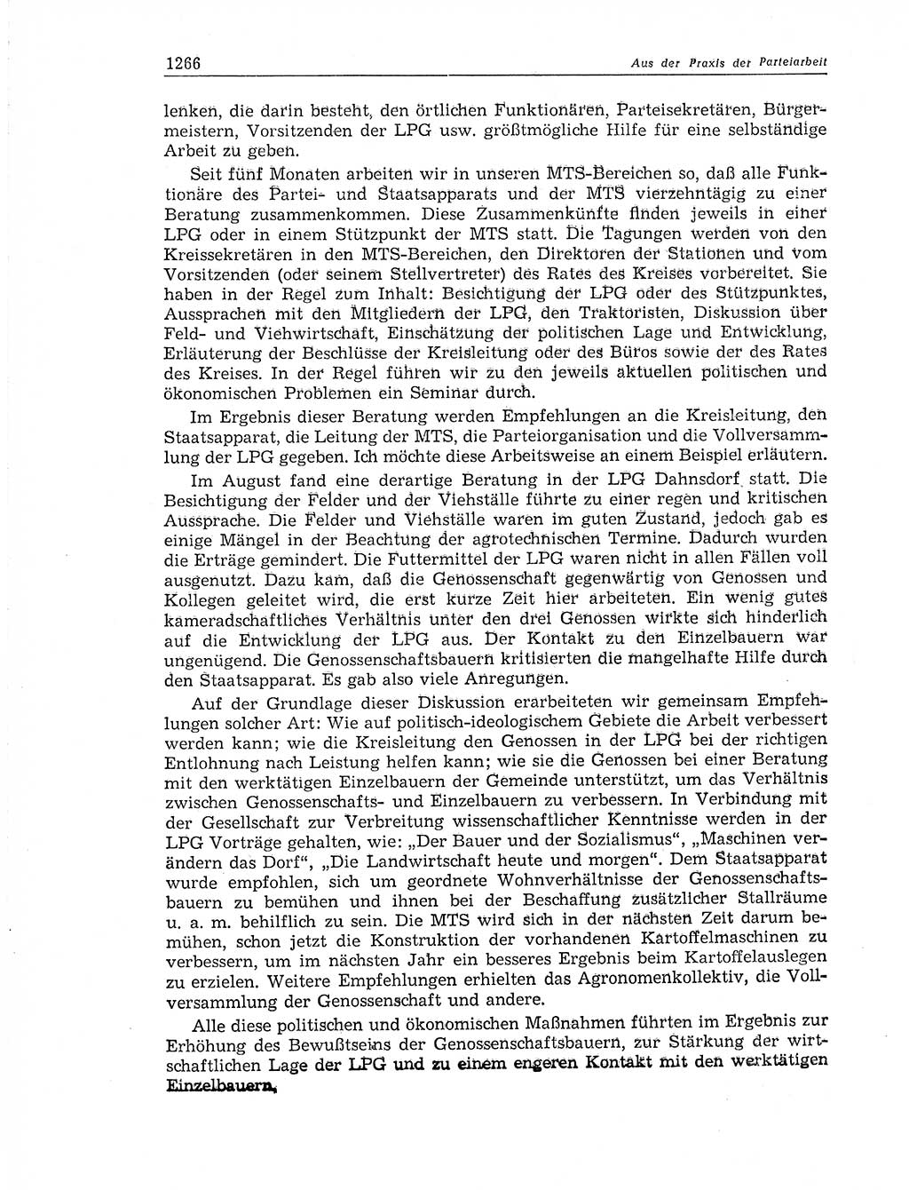 Neuer Weg (NW), Organ des Zentralkomitees (ZK) der SED (Sozialistische Einheitspartei Deutschlands) für Fragen des Parteiaufbaus und des Parteilebens, 11. Jahrgang [Deutsche Demokratische Republik (DDR)] 1956, Seite 1266 (NW ZK SED DDR 1956, S. 1266)