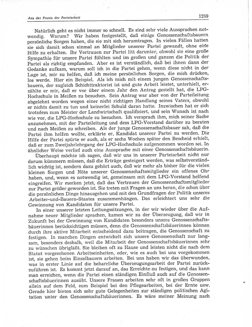 Neuer Weg (NW), Organ des Zentralkomitees (ZK) der SED (Sozialistische Einheitspartei Deutschlands) für Fragen des Parteiaufbaus und des Parteilebens, 11. Jahrgang [Deutsche Demokratische Republik (DDR)] 1956, Seite 1269 (NW ZK SED DDR 1956, S. 1269)