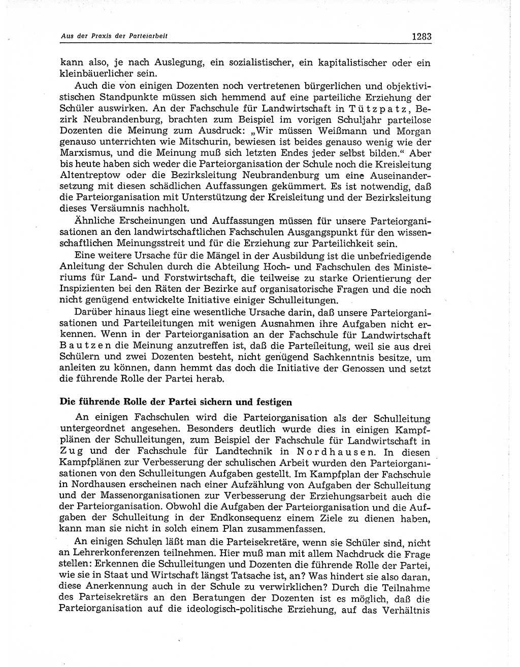 Neuer Weg (NW), Organ des Zentralkomitees (ZK) der SED (Sozialistische Einheitspartei Deutschlands) für Fragen des Parteiaufbaus und des Parteilebens, 11. Jahrgang [Deutsche Demokratische Republik (DDR)] 1956, Seite 1283 (NW ZK SED DDR 1956, S. 1283)