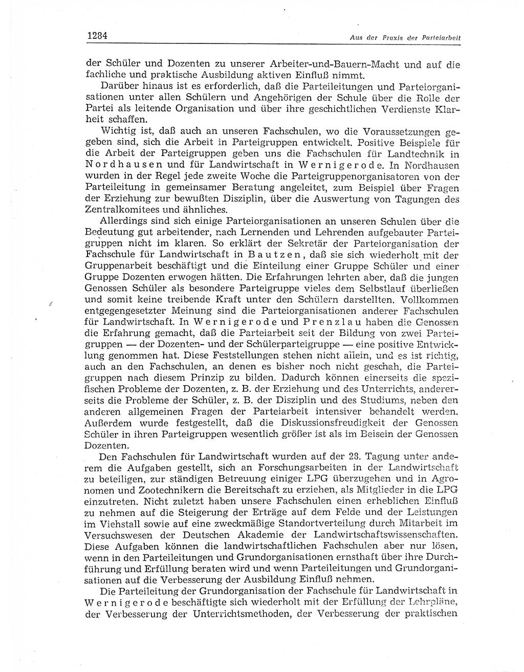Neuer Weg (NW), Organ des Zentralkomitees (ZK) der SED (Sozialistische Einheitspartei Deutschlands) für Fragen des Parteiaufbaus und des Parteilebens, 11. Jahrgang [Deutsche Demokratische Republik (DDR)] 1956, Seite 1284 (NW ZK SED DDR 1956, S. 1284)