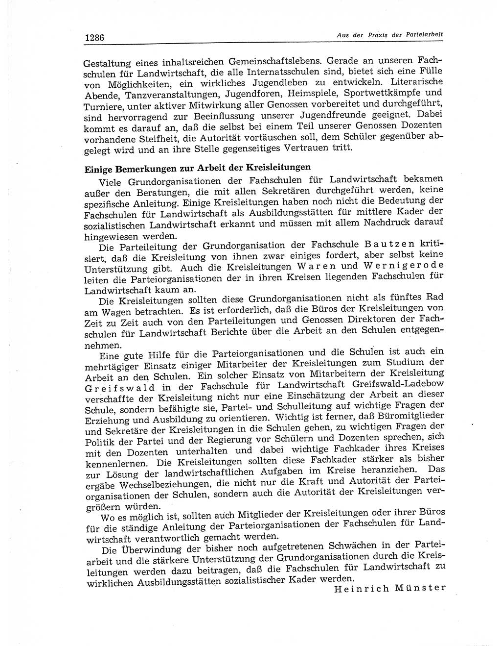 Neuer Weg (NW), Organ des Zentralkomitees (ZK) der SED (Sozialistische Einheitspartei Deutschlands) für Fragen des Parteiaufbaus und des Parteilebens, 11. Jahrgang [Deutsche Demokratische Republik (DDR)] 1956, Seite 1286 (NW ZK SED DDR 1956, S. 1286)