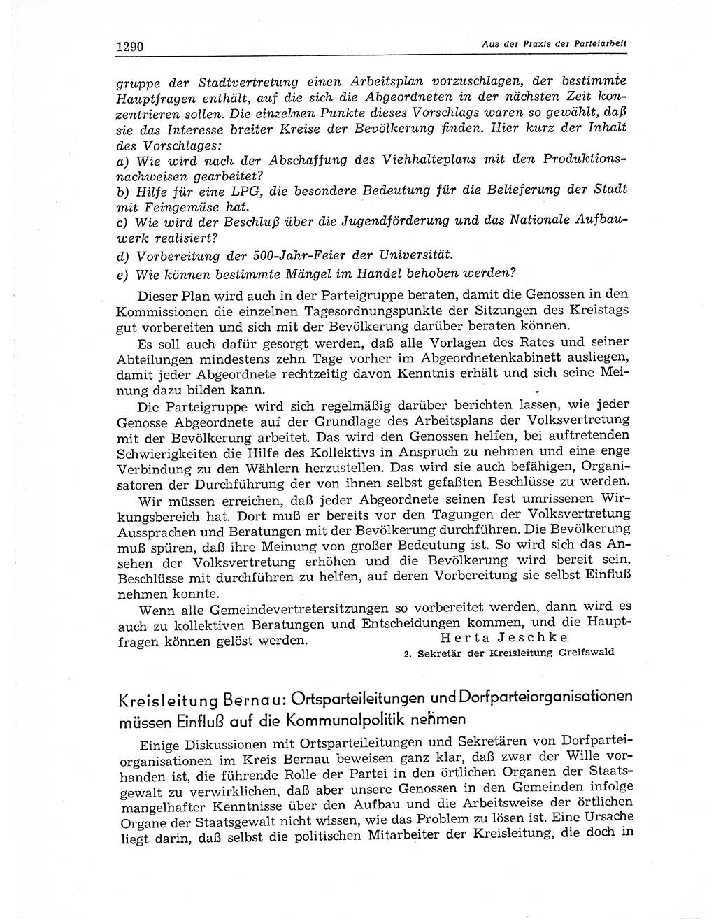 Neuer Weg (NW), Organ des Zentralkomitees (ZK) der SED (Sozialistische Einheitspartei Deutschlands) für Fragen des Parteiaufbaus und des Parteilebens, 11. Jahrgang [Deutsche Demokratische Republik (DDR)] 1956, Seite 1290 (NW ZK SED DDR 1956, S. 1290)
