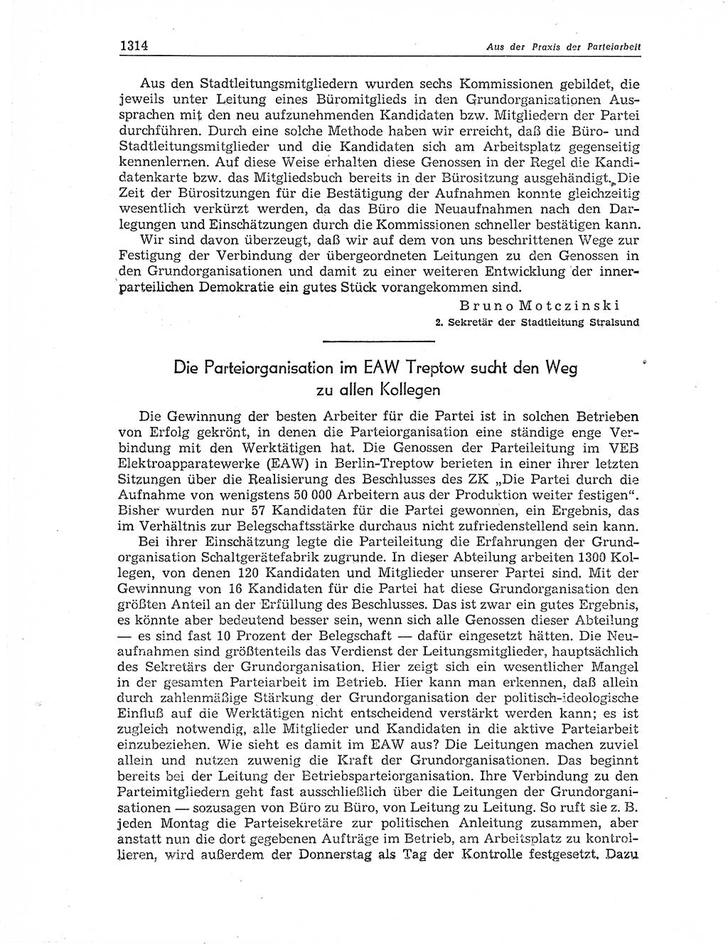 Neuer Weg (NW), Organ des Zentralkomitees (ZK) der SED (Sozialistische Einheitspartei Deutschlands) für Fragen des Parteiaufbaus und des Parteilebens, 11. Jahrgang [Deutsche Demokratische Republik (DDR)] 1956, Seite 1314 (NW ZK SED DDR 1956, S. 1314)