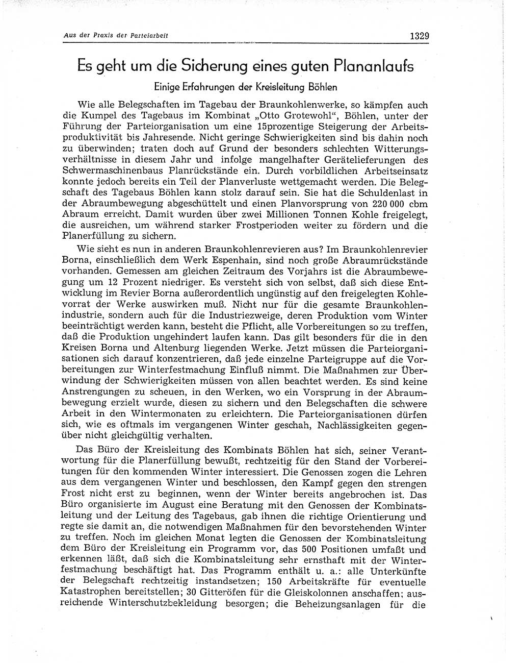 Neuer Weg (NW), Organ des Zentralkomitees (ZK) der SED (Sozialistische Einheitspartei Deutschlands) für Fragen des Parteiaufbaus und des Parteilebens, 11. Jahrgang [Deutsche Demokratische Republik (DDR)] 1956, Seite 1329 (NW ZK SED DDR 1956, S. 1329)