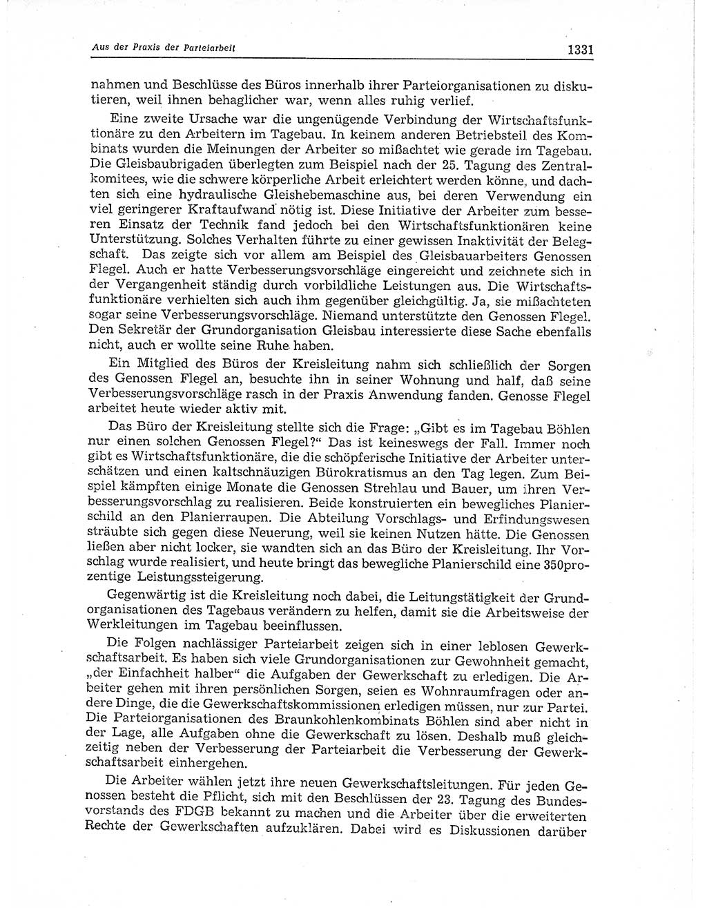 Neuer Weg (NW), Organ des Zentralkomitees (ZK) der SED (Sozialistische Einheitspartei Deutschlands) für Fragen des Parteiaufbaus und des Parteilebens, 11. Jahrgang [Deutsche Demokratische Republik (DDR)] 1956, Seite 1331 (NW ZK SED DDR 1956, S. 1331)