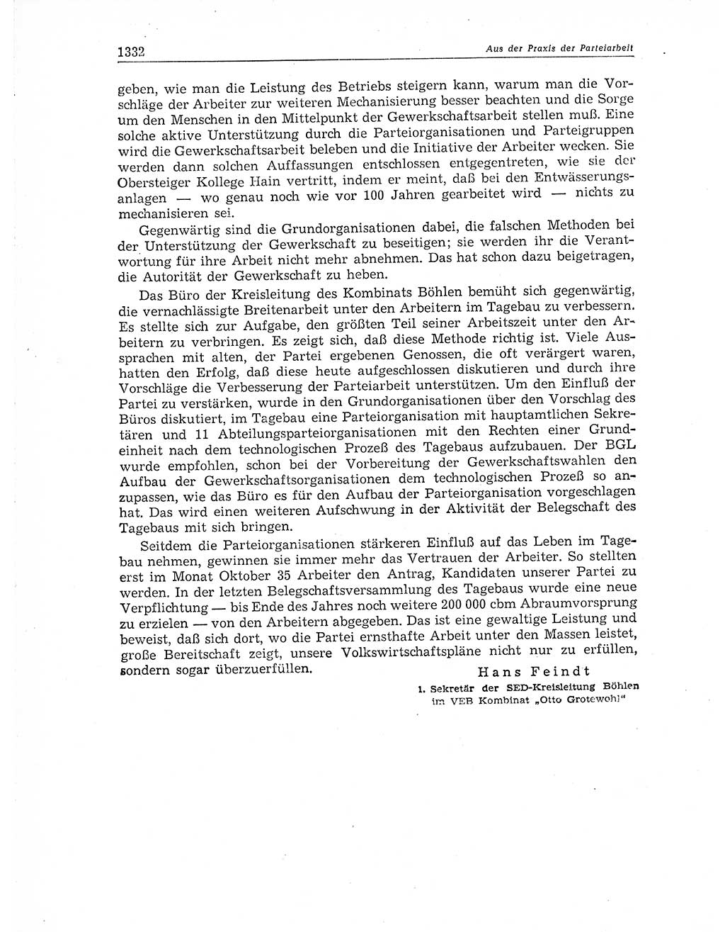 Neuer Weg (NW), Organ des Zentralkomitees (ZK) der SED (Sozialistische Einheitspartei Deutschlands) für Fragen des Parteiaufbaus und des Parteilebens, 11. Jahrgang [Deutsche Demokratische Republik (DDR)] 1956, Seite 1332 (NW ZK SED DDR 1956, S. 1332)