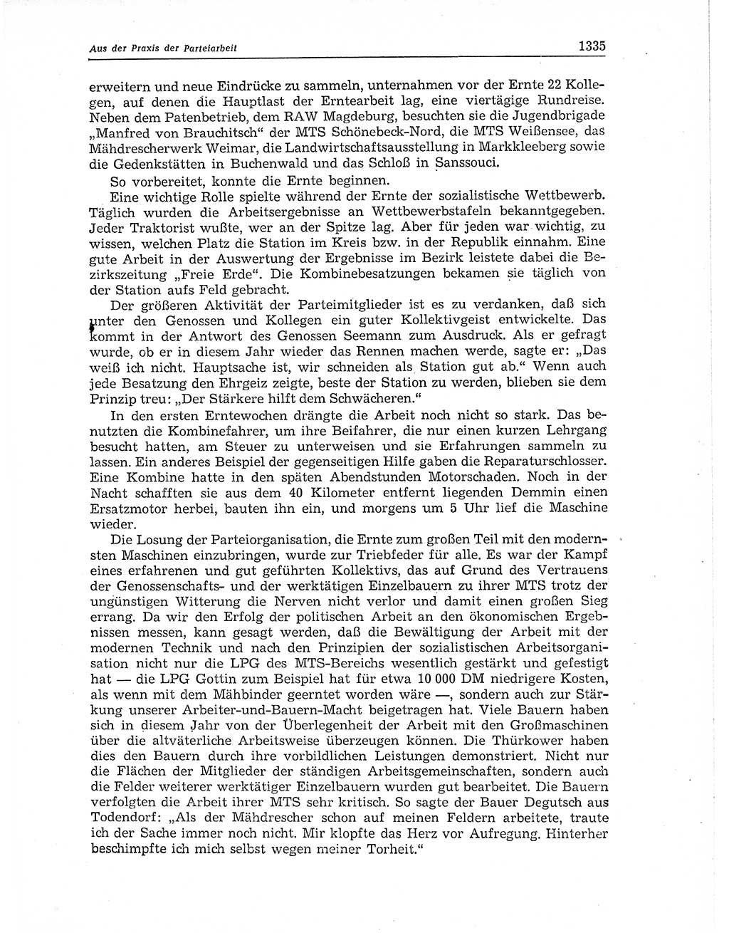 Neuer Weg (NW), Organ des Zentralkomitees (ZK) der SED (Sozialistische Einheitspartei Deutschlands) für Fragen des Parteiaufbaus und des Parteilebens, 11. Jahrgang [Deutsche Demokratische Republik (DDR)] 1956, Seite 1335 (NW ZK SED DDR 1956, S. 1335)