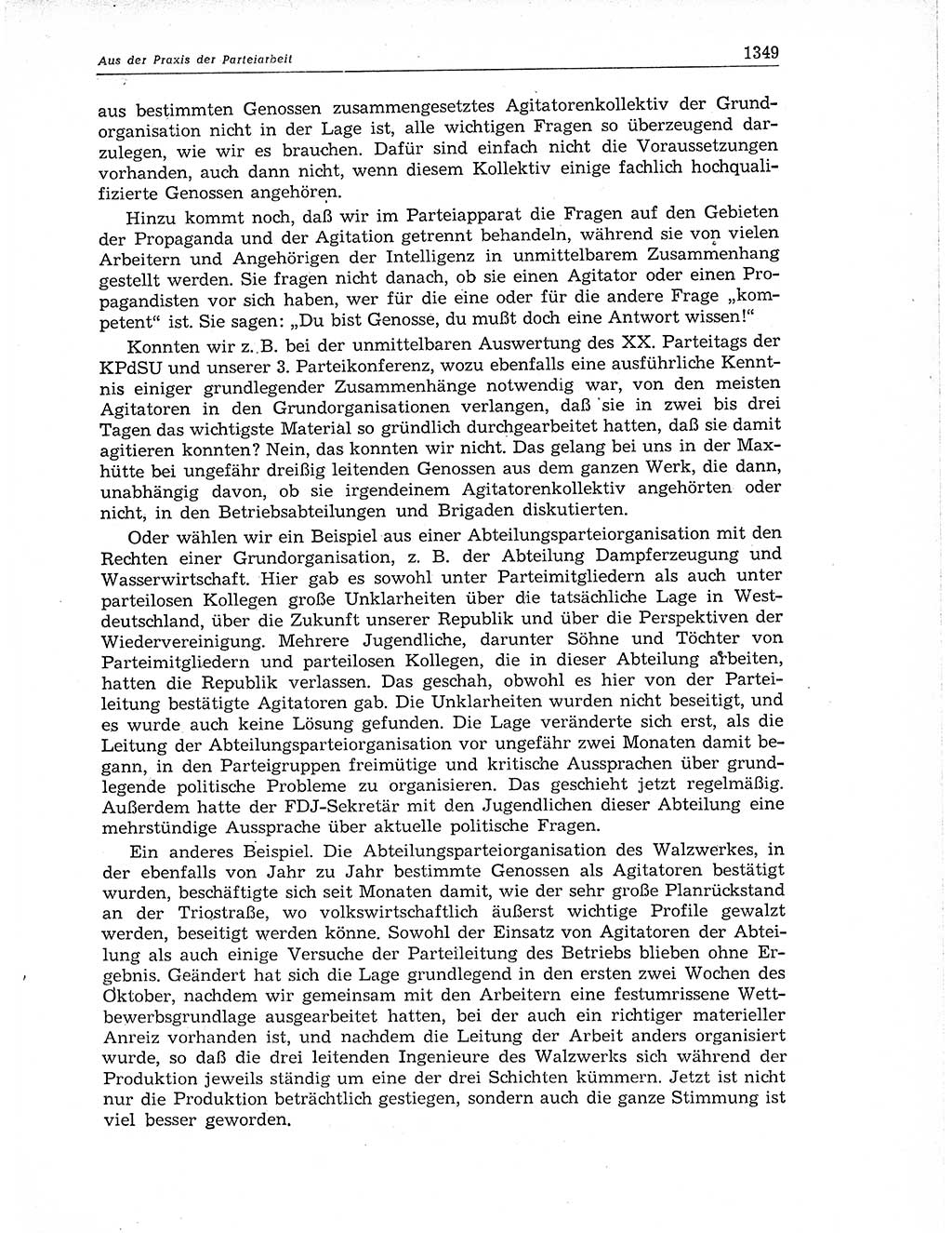 Neuer Weg (NW), Organ des Zentralkomitees (ZK) der SED (Sozialistische Einheitspartei Deutschlands) für Fragen des Parteiaufbaus und des Parteilebens, 11. Jahrgang [Deutsche Demokratische Republik (DDR)] 1956, Seite 1349 (NW ZK SED DDR 1956, S. 1349)