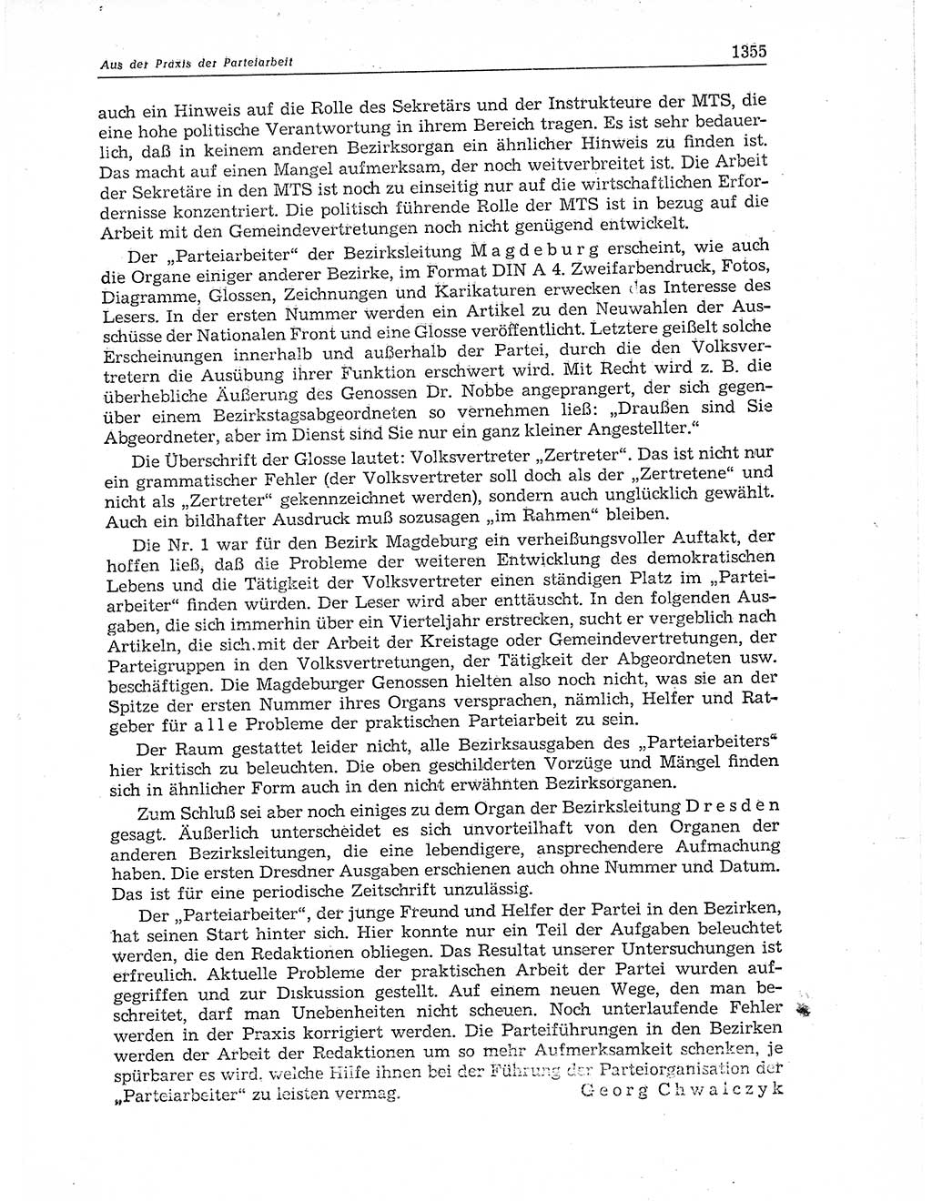 Neuer Weg (NW), Organ des Zentralkomitees (ZK) der SED (Sozialistische Einheitspartei Deutschlands) für Fragen des Parteiaufbaus und des Parteilebens, 11. Jahrgang [Deutsche Demokratische Republik (DDR)] 1956, Seite 1355 (NW ZK SED DDR 1956, S. 1355)