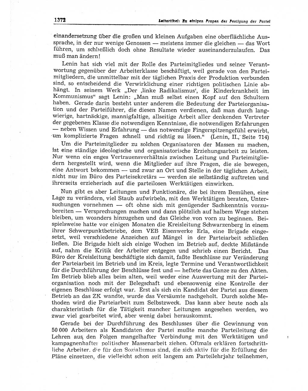 Neuer Weg (NW), Organ des Zentralkomitees (ZK) der SED (Sozialistische Einheitspartei Deutschlands) für Fragen des Parteiaufbaus und des Parteilebens, 11. Jahrgang [Deutsche Demokratische Republik (DDR)] 1956, Seite 1372 (NW ZK SED DDR 1956, S. 1372)