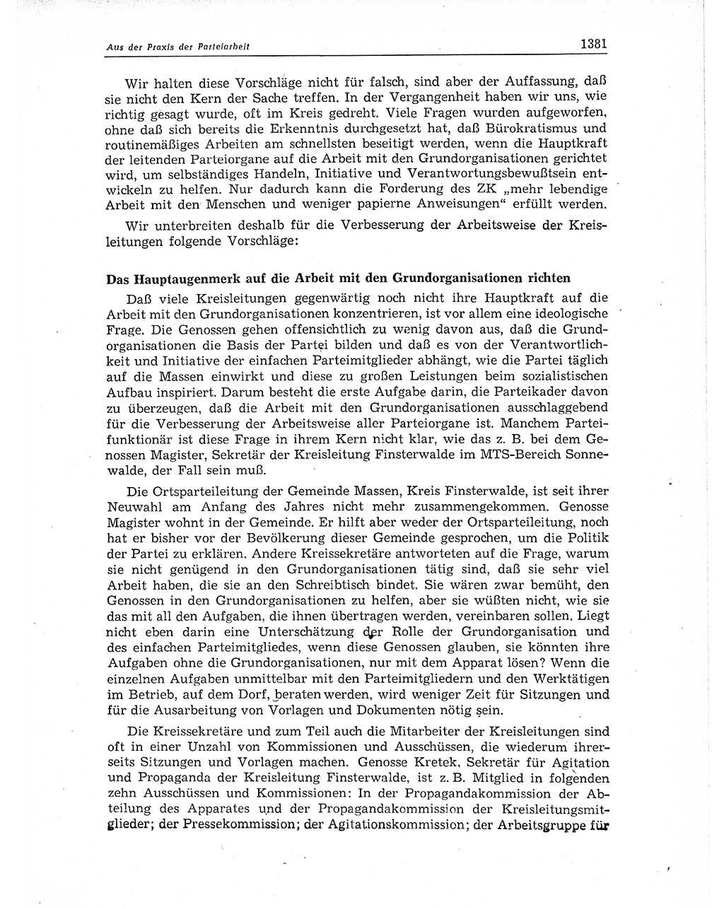 Neuer Weg (NW), Organ des Zentralkomitees (ZK) der SED (Sozialistische Einheitspartei Deutschlands) für Fragen des Parteiaufbaus und des Parteilebens, 11. Jahrgang [Deutsche Demokratische Republik (DDR)] 1956, Seite 1381 (NW ZK SED DDR 1956, S. 1381)