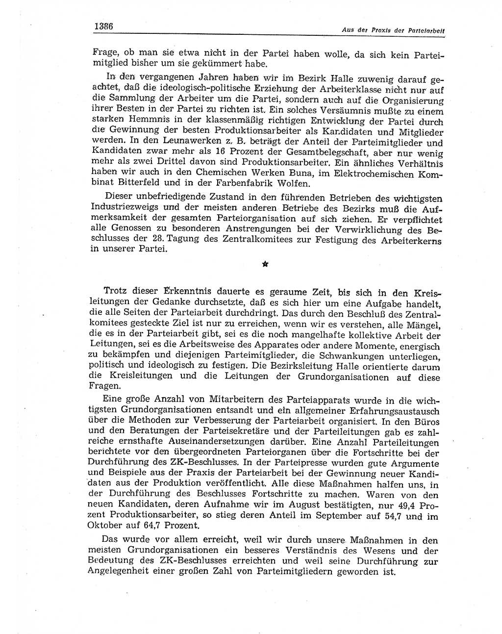 Neuer Weg (NW), Organ des Zentralkomitees (ZK) der SED (Sozialistische Einheitspartei Deutschlands) für Fragen des Parteiaufbaus und des Parteilebens, 11. Jahrgang [Deutsche Demokratische Republik (DDR)] 1956, Seite 1386 (NW ZK SED DDR 1956, S. 1386)