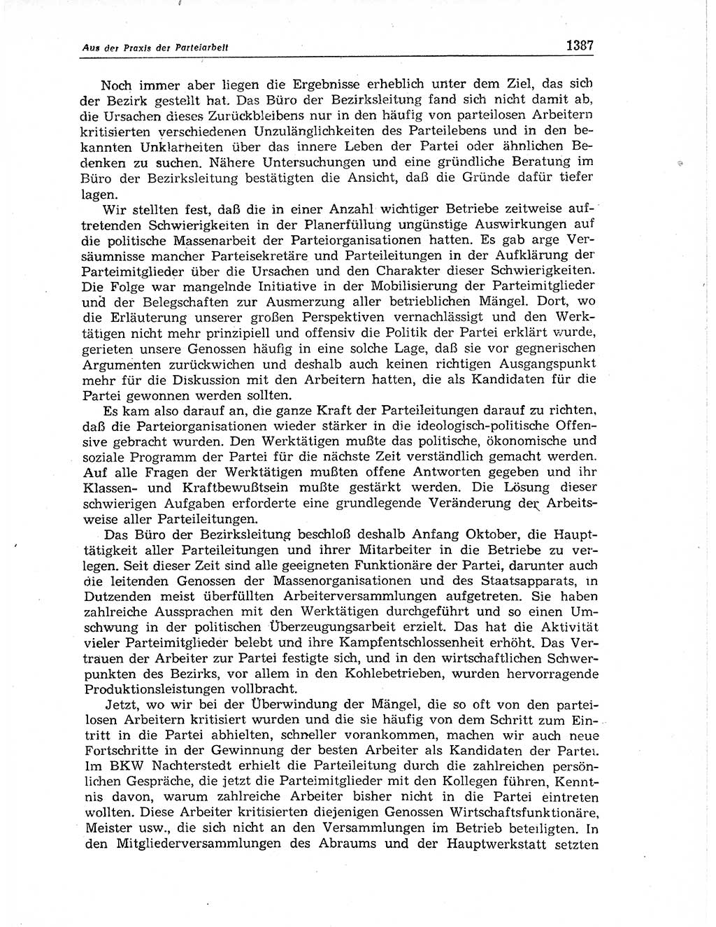 Neuer Weg (NW), Organ des Zentralkomitees (ZK) der SED (Sozialistische Einheitspartei Deutschlands) für Fragen des Parteiaufbaus und des Parteilebens, 11. Jahrgang [Deutsche Demokratische Republik (DDR)] 1956, Seite 1387 (NW ZK SED DDR 1956, S. 1387)
