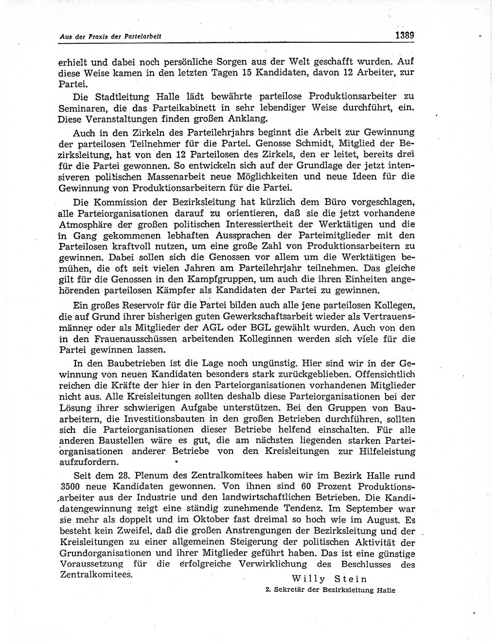 Neuer Weg (NW), Organ des Zentralkomitees (ZK) der SED (Sozialistische Einheitspartei Deutschlands) für Fragen des Parteiaufbaus und des Parteilebens, 11. Jahrgang [Deutsche Demokratische Republik (DDR)] 1956, Seite 1389 (NW ZK SED DDR 1956, S. 1389)