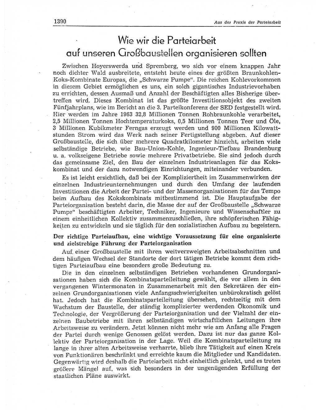 Neuer Weg (NW), Organ des Zentralkomitees (ZK) der SED (Sozialistische Einheitspartei Deutschlands) für Fragen des Parteiaufbaus und des Parteilebens, 11. Jahrgang [Deutsche Demokratische Republik (DDR)] 1956, Seite 1390 (NW ZK SED DDR 1956, S. 1390)