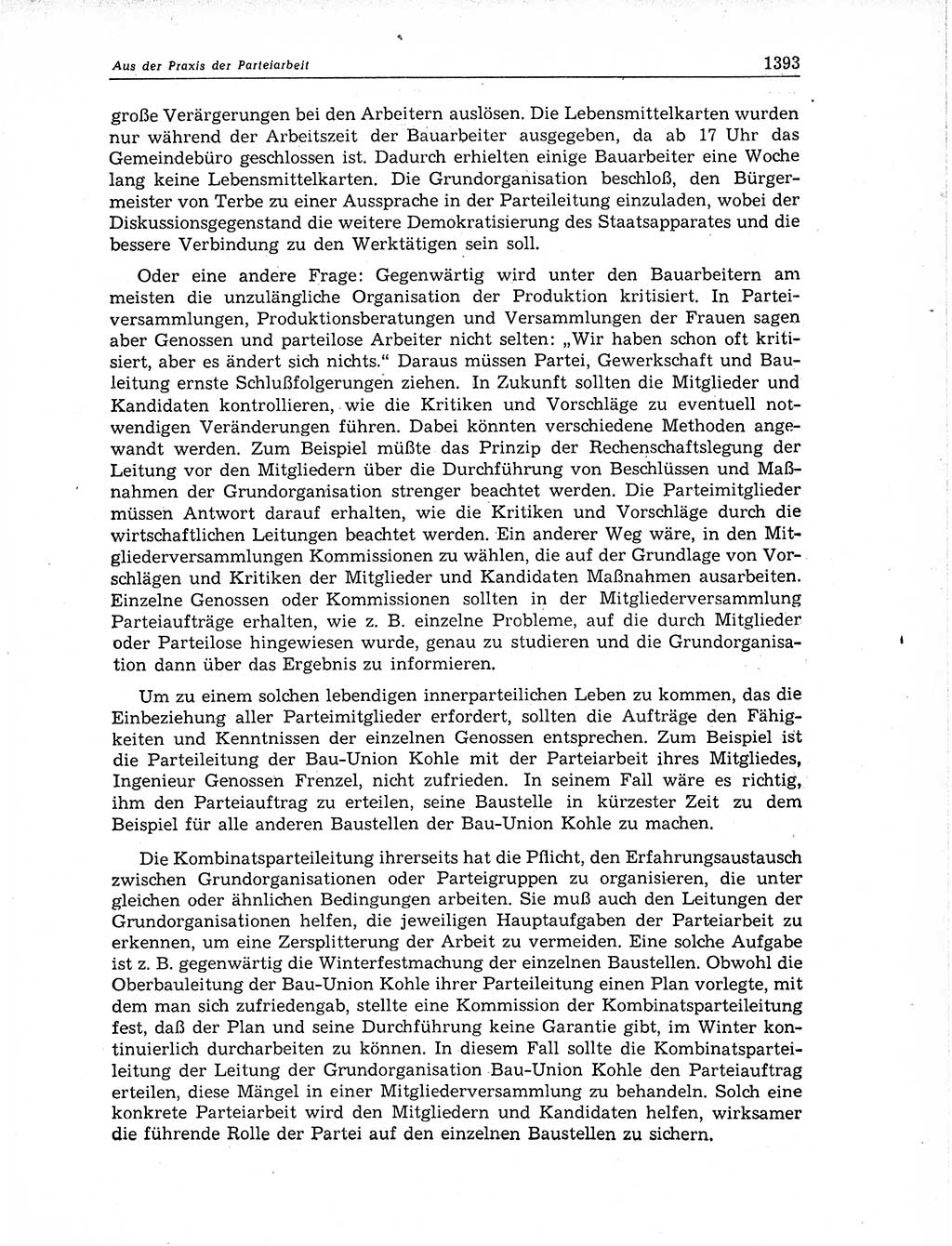 Neuer Weg (NW), Organ des Zentralkomitees (ZK) der SED (Sozialistische Einheitspartei Deutschlands) für Fragen des Parteiaufbaus und des Parteilebens, 11. Jahrgang [Deutsche Demokratische Republik (DDR)] 1956, Seite 1393 (NW ZK SED DDR 1956, S. 1393)
