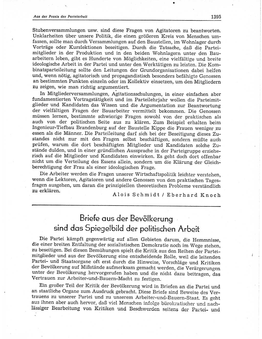 Neuer Weg (NW), Organ des Zentralkomitees (ZK) der SED (Sozialistische Einheitspartei Deutschlands) für Fragen des Parteiaufbaus und des Parteilebens, 11. Jahrgang [Deutsche Demokratische Republik (DDR)] 1956, Seite 1395 (NW ZK SED DDR 1956, S. 1395)