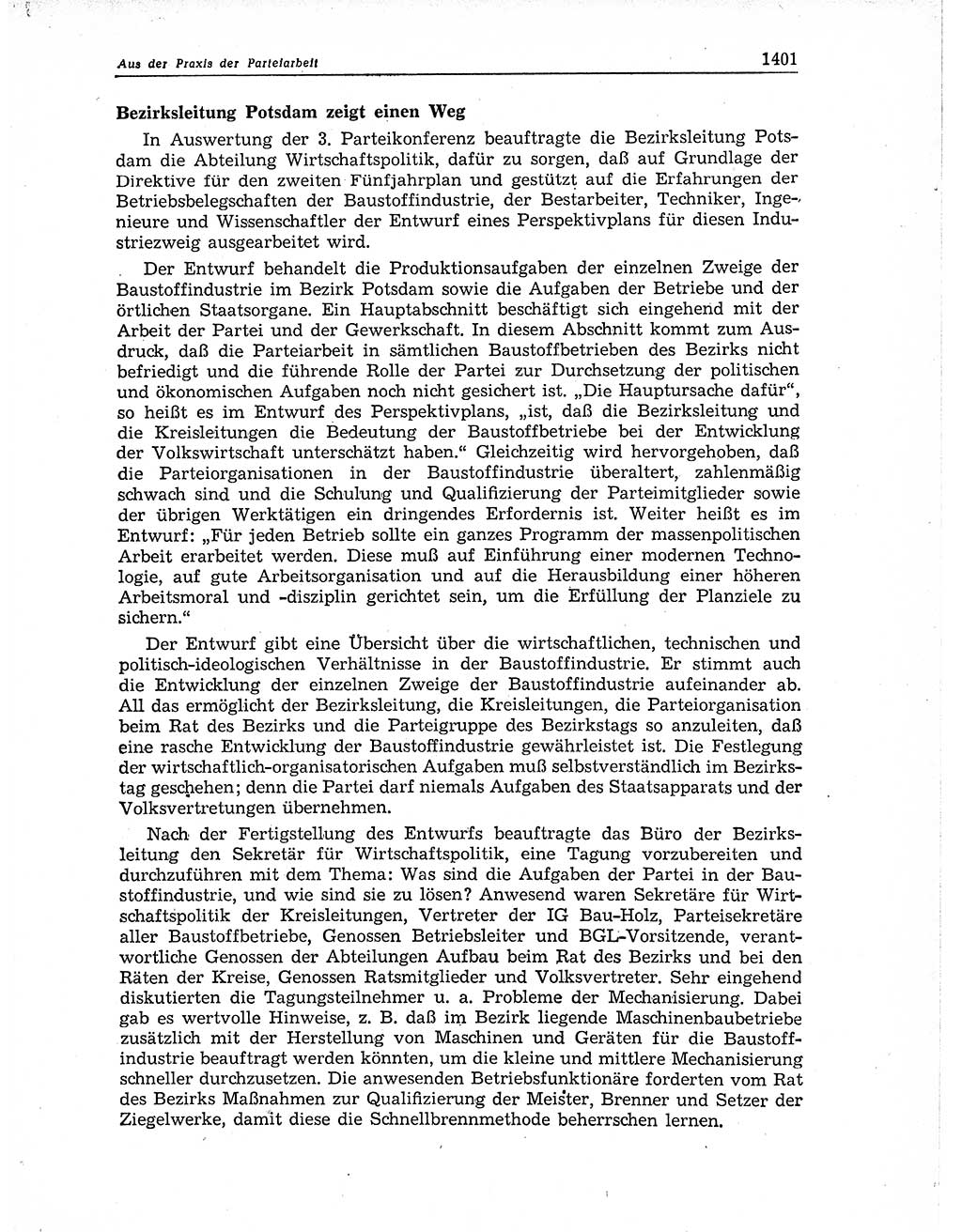 Neuer Weg (NW), Organ des Zentralkomitees (ZK) der SED (Sozialistische Einheitspartei Deutschlands) für Fragen des Parteiaufbaus und des Parteilebens, 11. Jahrgang [Deutsche Demokratische Republik (DDR)] 1956, Seite 1401 (NW ZK SED DDR 1956, S. 1401)