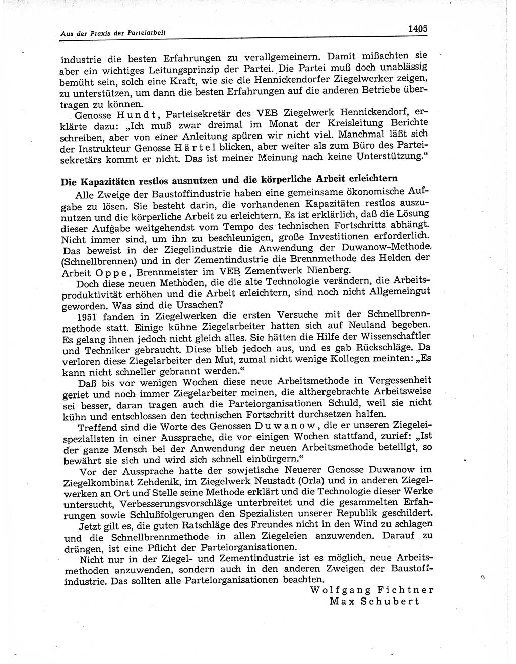 Neuer Weg (NW), Organ des Zentralkomitees (ZK) der SED (Sozialistische Einheitspartei Deutschlands) für Fragen des Parteiaufbaus und des Parteilebens, 11. Jahrgang [Deutsche Demokratische Republik (DDR)] 1956, Seite 1405 (NW ZK SED DDR 1956, S. 1405)