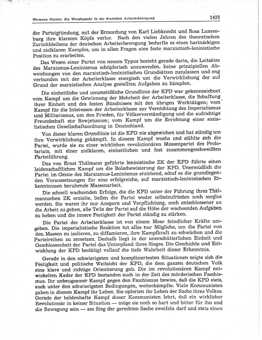 Neuer Weg (NW), Organ des Zentralkomitees (ZK) der SED (Sozialistische Einheitspartei Deutschlands) für Fragen des Parteiaufbaus und des Parteilebens, 11. Jahrgang [Deutsche Demokratische Republik (DDR)] 1956, Seite 1435 (NW ZK SED DDR 1956, S. 1435)