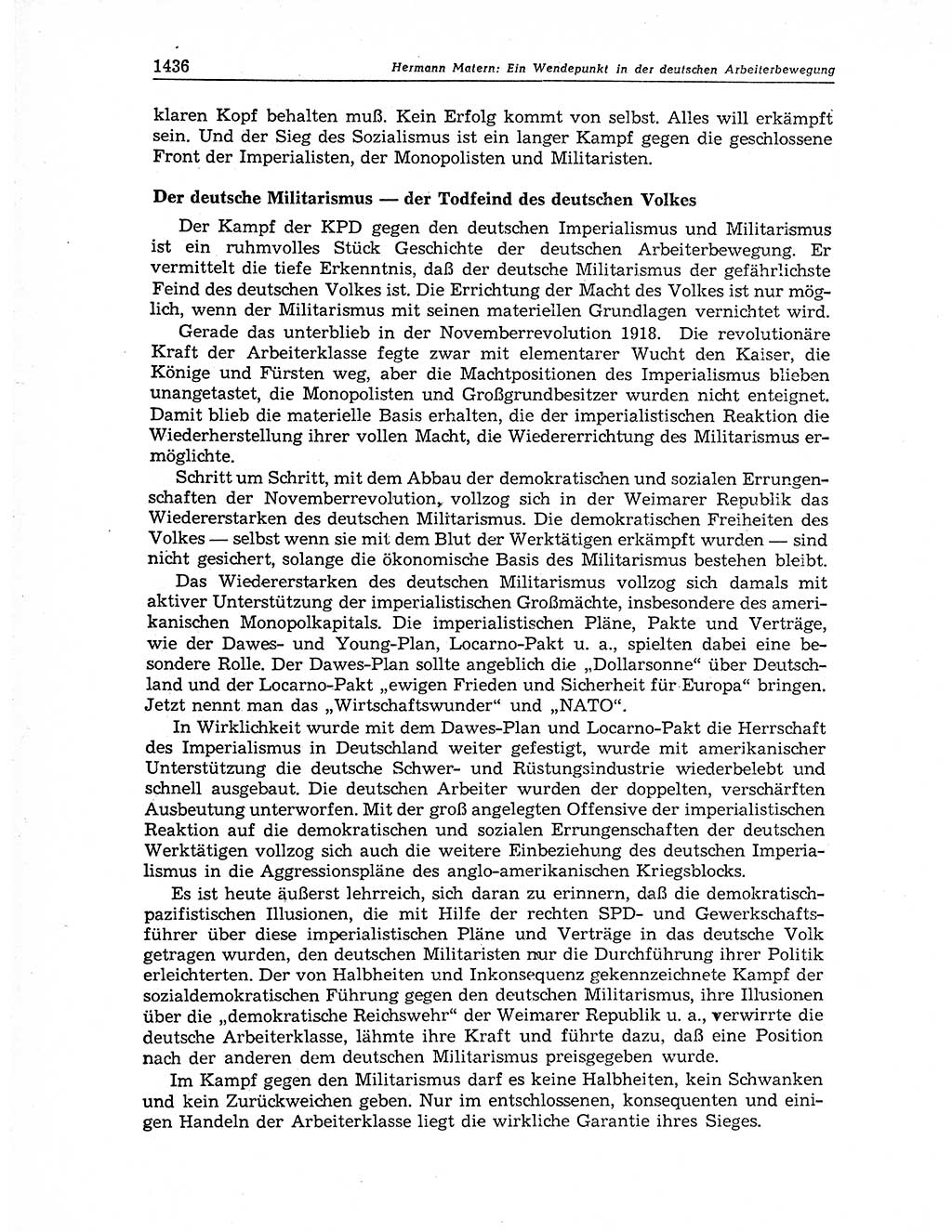 Neuer Weg (NW), Organ des Zentralkomitees (ZK) der SED (Sozialistische Einheitspartei Deutschlands) für Fragen des Parteiaufbaus und des Parteilebens, 11. Jahrgang [Deutsche Demokratische Republik (DDR)] 1956, Seite 1436 (NW ZK SED DDR 1956, S. 1436)