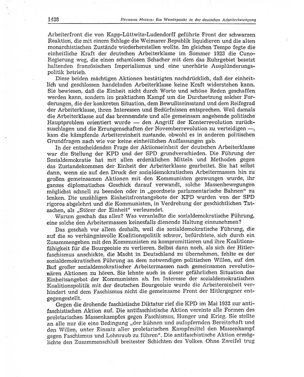 Neuer Weg (NW), Organ des Zentralkomitees (ZK) der SED (Sozialistische Einheitspartei Deutschlands) für Fragen des Parteiaufbaus und des Parteilebens, 11. Jahrgang [Deutsche Demokratische Republik (DDR)] 1956, Seite 1438 (NW ZK SED DDR 1956, S. 1438)