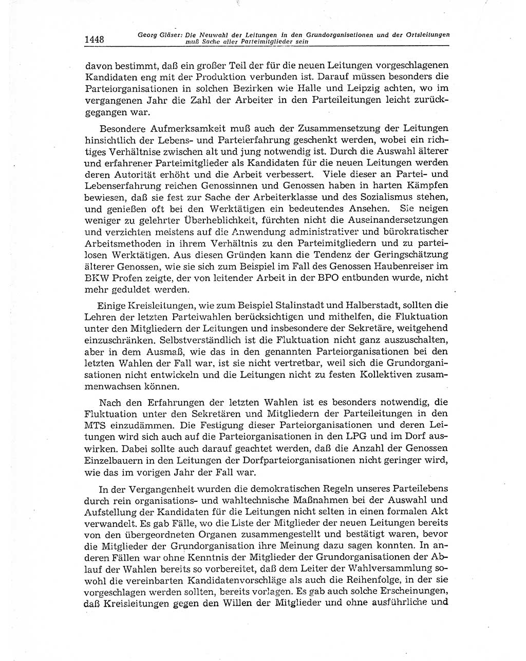 Neuer Weg (NW), Organ des Zentralkomitees (ZK) der SED (Sozialistische Einheitspartei Deutschlands) für Fragen des Parteiaufbaus und des Parteilebens, 11. Jahrgang [Deutsche Demokratische Republik (DDR)] 1956, Seite 1448 (NW ZK SED DDR 1956, S. 1448)