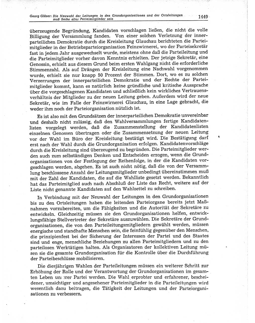 Neuer Weg (NW), Organ des Zentralkomitees (ZK) der SED (Sozialistische Einheitspartei Deutschlands) für Fragen des Parteiaufbaus und des Parteilebens, 11. Jahrgang [Deutsche Demokratische Republik (DDR)] 1956, Seite 1449 (NW ZK SED DDR 1956, S. 1449)