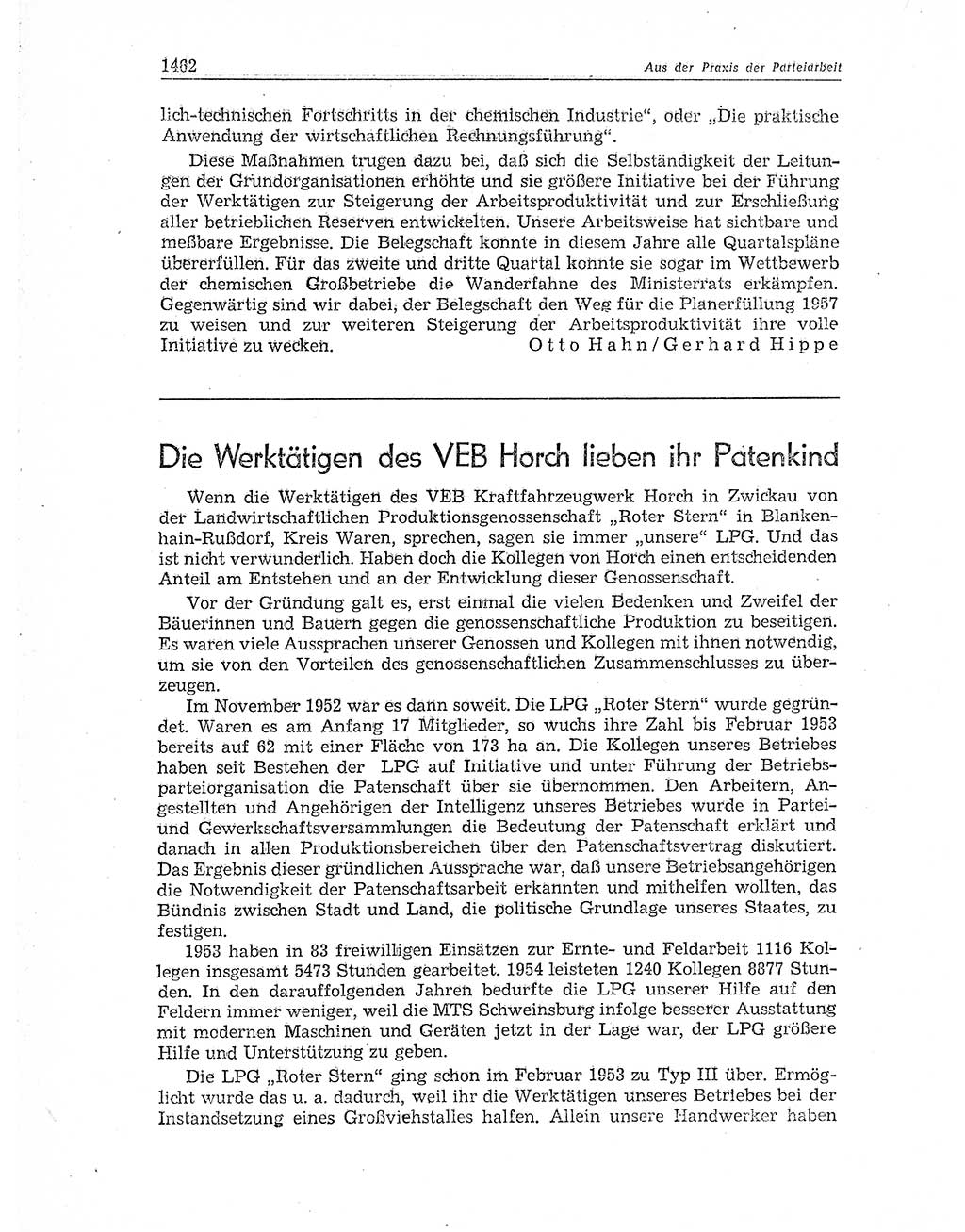 Neuer Weg (NW), Organ des Zentralkomitees (ZK) der SED (Sozialistische Einheitspartei Deutschlands) fÃ¼r Fragen des Parteiaufbaus und des Parteilebens, 11. Jahrgang [Deutsche Demokratische Republik (DDR)] 1956, Seite 1462 (NW ZK SED DDR 1956, S. 1462)