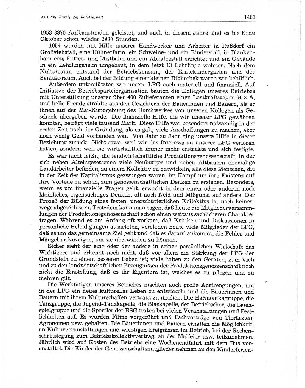 Neuer Weg (NW), Organ des Zentralkomitees (ZK) der SED (Sozialistische Einheitspartei Deutschlands) für Fragen des Parteiaufbaus und des Parteilebens, 11. Jahrgang [Deutsche Demokratische Republik (DDR)] 1956, Seite 1463 (NW ZK SED DDR 1956, S. 1463)