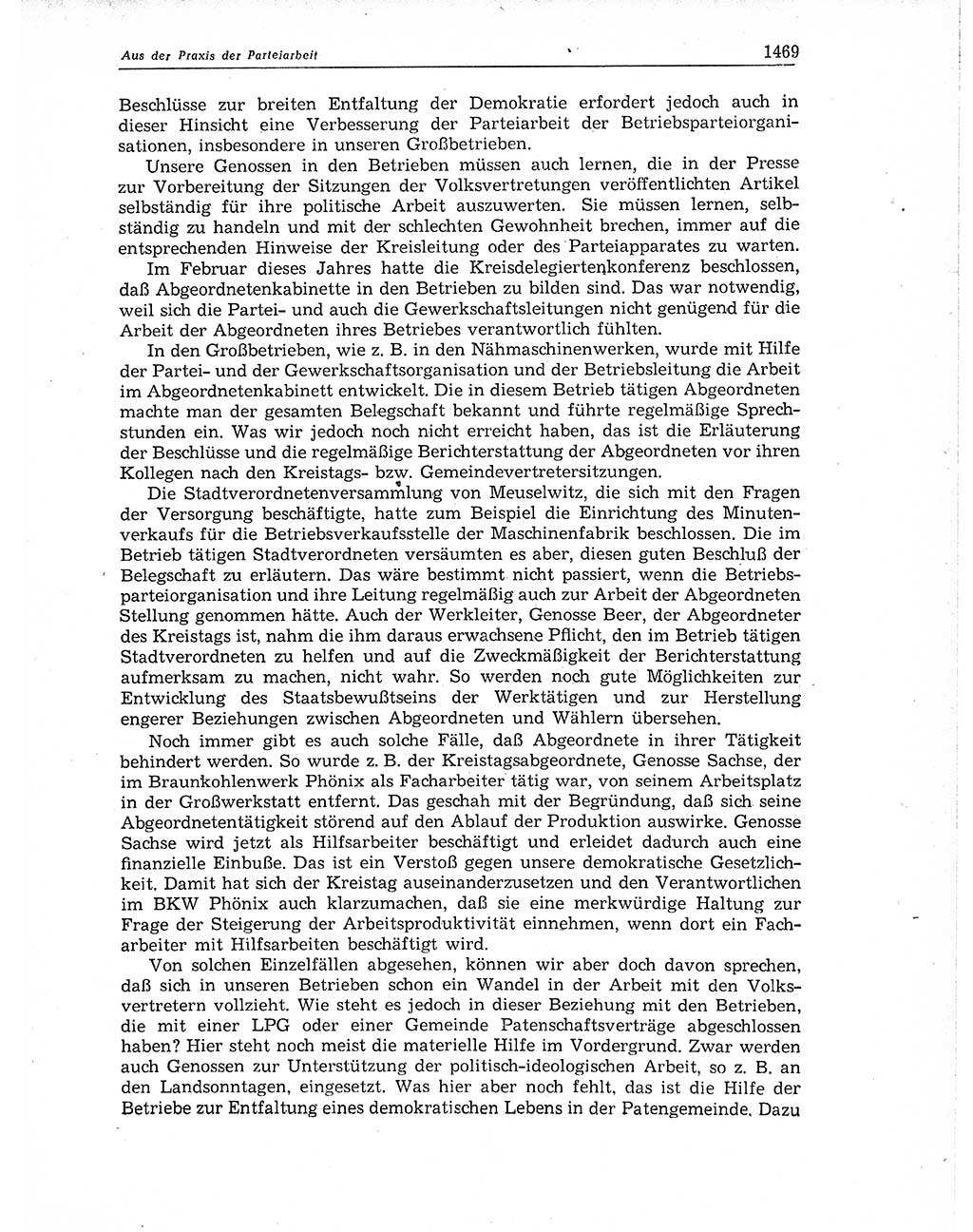 Neuer Weg (NW), Organ des Zentralkomitees (ZK) der SED (Sozialistische Einheitspartei Deutschlands) für Fragen des Parteiaufbaus und des Parteilebens, 11. Jahrgang [Deutsche Demokratische Republik (DDR)] 1956, Seite 1469 (NW ZK SED DDR 1956, S. 1469)