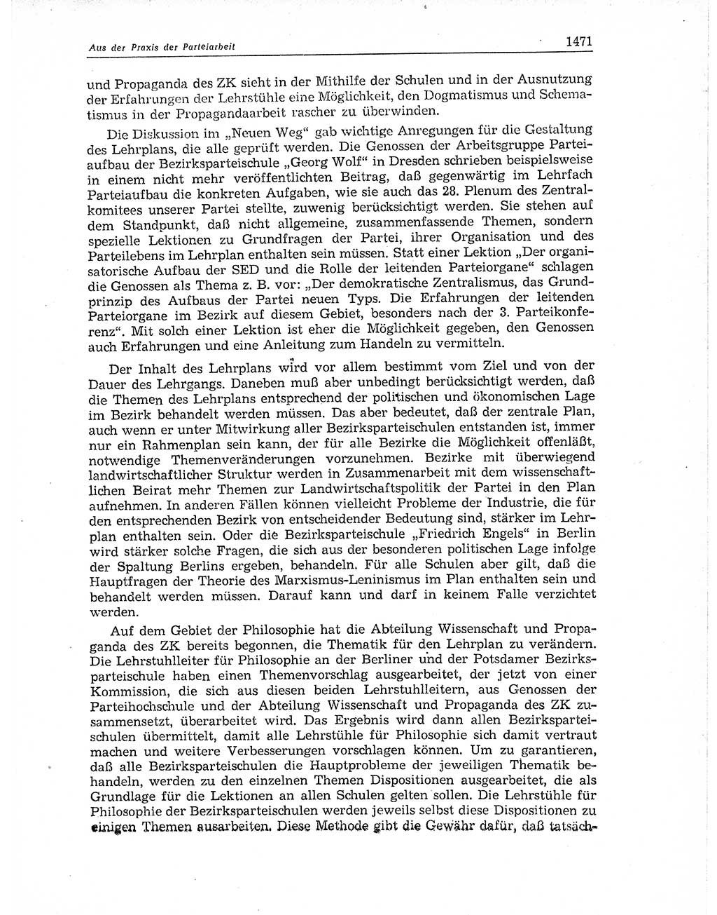 Neuer Weg (NW), Organ des Zentralkomitees (ZK) der SED (Sozialistische Einheitspartei Deutschlands) für Fragen des Parteiaufbaus und des Parteilebens, 11. Jahrgang [Deutsche Demokratische Republik (DDR)] 1956, Seite 1471 (NW ZK SED DDR 1956, S. 1471)