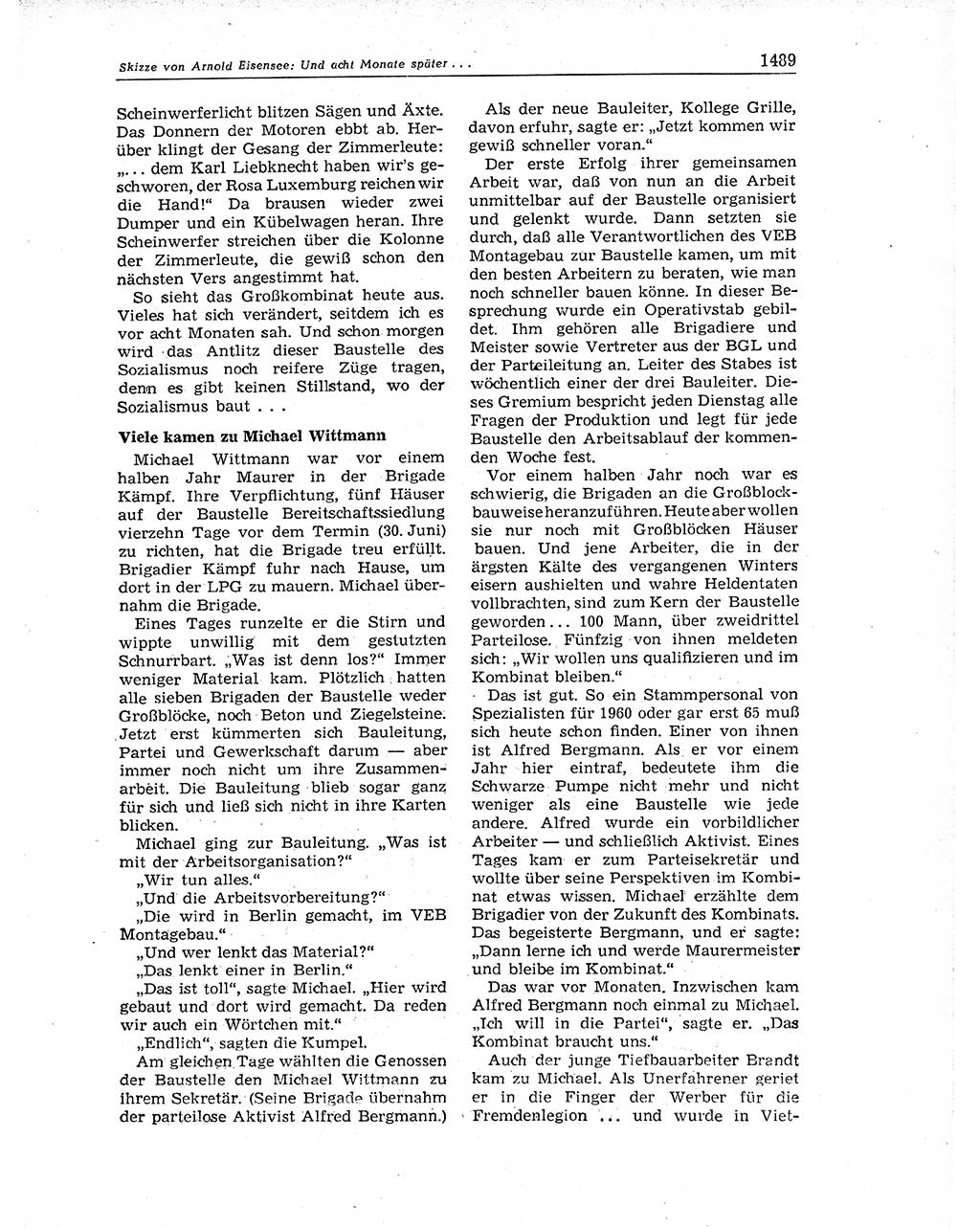 Neuer Weg (NW), Organ des Zentralkomitees (ZK) der SED (Sozialistische Einheitspartei Deutschlands) für Fragen des Parteiaufbaus und des Parteilebens, 11. Jahrgang [Deutsche Demokratische Republik (DDR)] 1956, Seite 1489 (NW ZK SED DDR 1956, S. 1489)