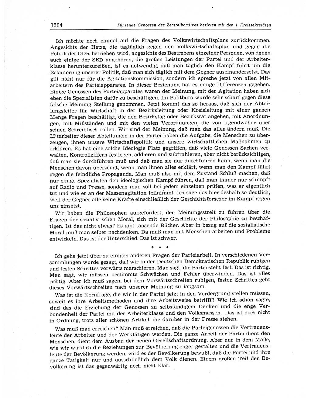Neuer Weg (NW), Organ des Zentralkomitees (ZK) der SED (Sozialistische Einheitspartei Deutschlands) für Fragen des Parteiaufbaus und des Parteilebens, 11. Jahrgang [Deutsche Demokratische Republik (DDR)] 1956, Seite 1504 (NW ZK SED DDR 1956, S. 1504)
