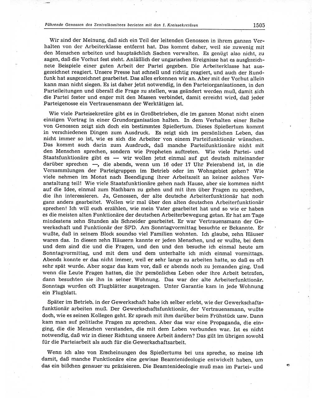 Neuer Weg (NW), Organ des Zentralkomitees (ZK) der SED (Sozialistische Einheitspartei Deutschlands) für Fragen des Parteiaufbaus und des Parteilebens, 11. Jahrgang [Deutsche Demokratische Republik (DDR)] 1956, Seite 1505 (NW ZK SED DDR 1956, S. 1505)