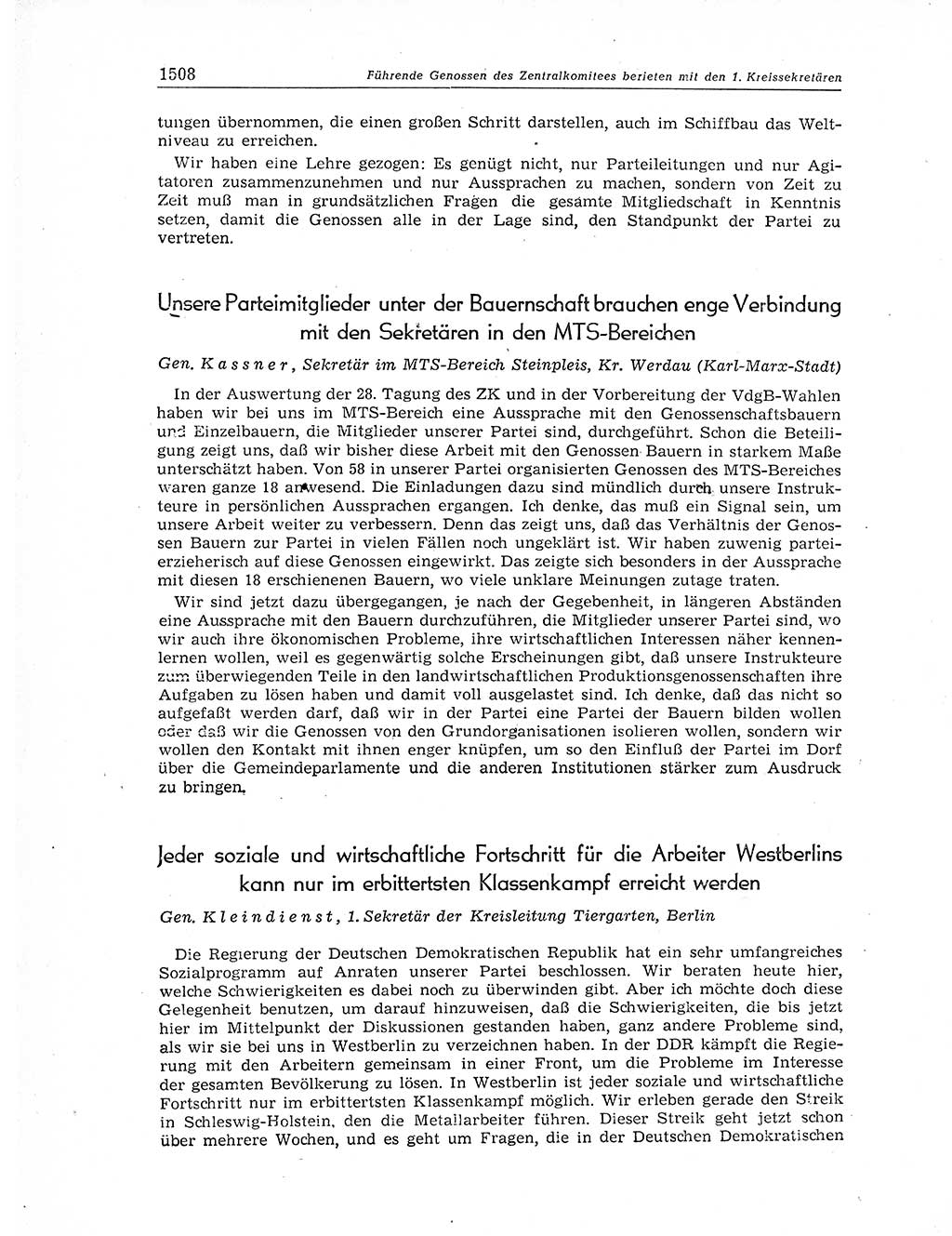 Neuer Weg (NW), Organ des Zentralkomitees (ZK) der SED (Sozialistische Einheitspartei Deutschlands) für Fragen des Parteiaufbaus und des Parteilebens, 11. Jahrgang [Deutsche Demokratische Republik (DDR)] 1956, Seite 1508 (NW ZK SED DDR 1956, S. 1508)