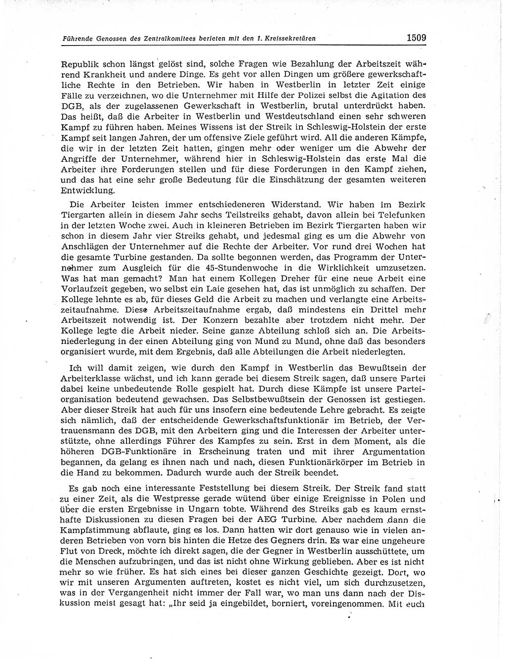 Neuer Weg (NW), Organ des Zentralkomitees (ZK) der SED (Sozialistische Einheitspartei Deutschlands) für Fragen des Parteiaufbaus und des Parteilebens, 11. Jahrgang [Deutsche Demokratische Republik (DDR)] 1956, Seite 1509 (NW ZK SED DDR 1956, S. 1509)