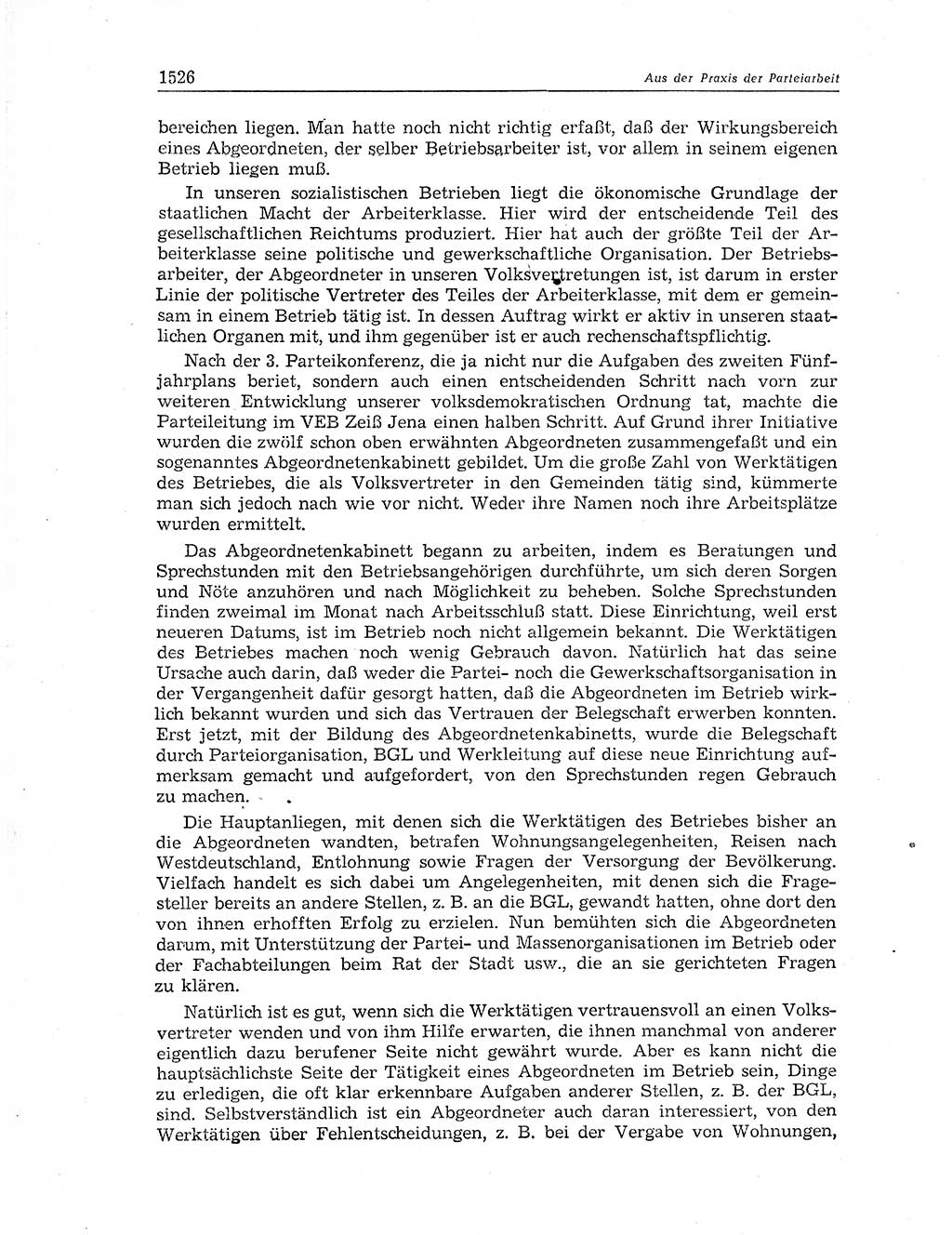 Neuer Weg (NW), Organ des Zentralkomitees (ZK) der SED (Sozialistische Einheitspartei Deutschlands) für Fragen des Parteiaufbaus und des Parteilebens, 11. Jahrgang [Deutsche Demokratische Republik (DDR)] 1956, Seite 1526 (NW ZK SED DDR 1956, S. 1526)