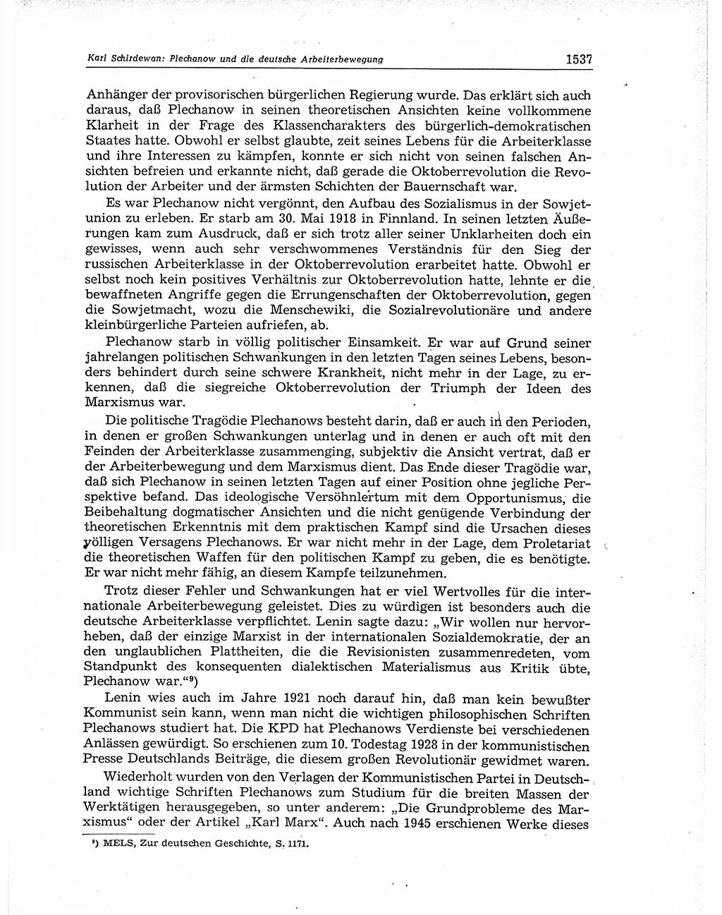 Neuer Weg (NW), Organ des Zentralkomitees (ZK) der SED (Sozialistische Einheitspartei Deutschlands) für Fragen des Parteiaufbaus und des Parteilebens, 11. Jahrgang [Deutsche Demokratische Republik (DDR)] 1956, Seite 1537 (NW ZK SED DDR 1956, S. 1537)
