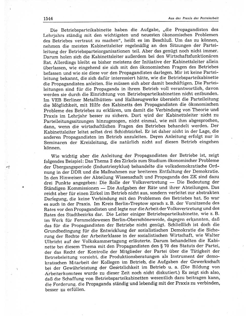 Neuer Weg (NW), Organ des Zentralkomitees (ZK) der SED (Sozialistische Einheitspartei Deutschlands) für Fragen des Parteiaufbaus und des Parteilebens, 11. Jahrgang [Deutsche Demokratische Republik (DDR)] 1956, Seite 1544 (NW ZK SED DDR 1956, S. 1544)