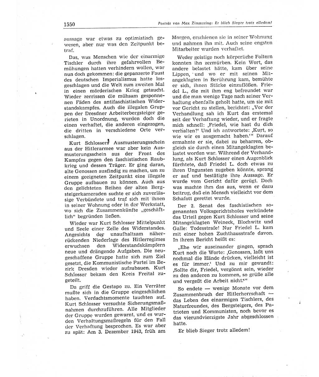Neuer Weg (NW), Organ des Zentralkomitees (ZK) der SED (Sozialistische Einheitspartei Deutschlands) für Fragen des Parteiaufbaus und des Parteilebens, 11. Jahrgang [Deutsche Demokratische Republik (DDR)] 1956, Seite 1550 (NW ZK SED DDR 1956, S. 1550)