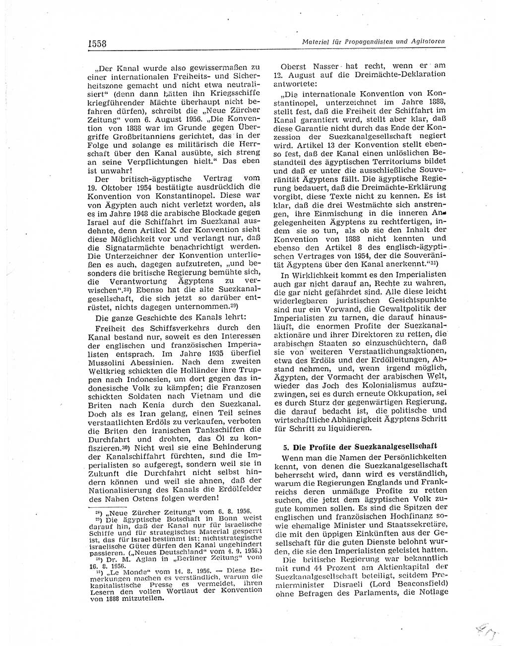 Neuer Weg (NW), Organ des Zentralkomitees (ZK) der SED (Sozialistische Einheitspartei Deutschlands) für Fragen des Parteiaufbaus und des Parteilebens, 11. Jahrgang [Deutsche Demokratische Republik (DDR)] 1956, Seite 1558 (NW ZK SED DDR 1956, S. 1558)