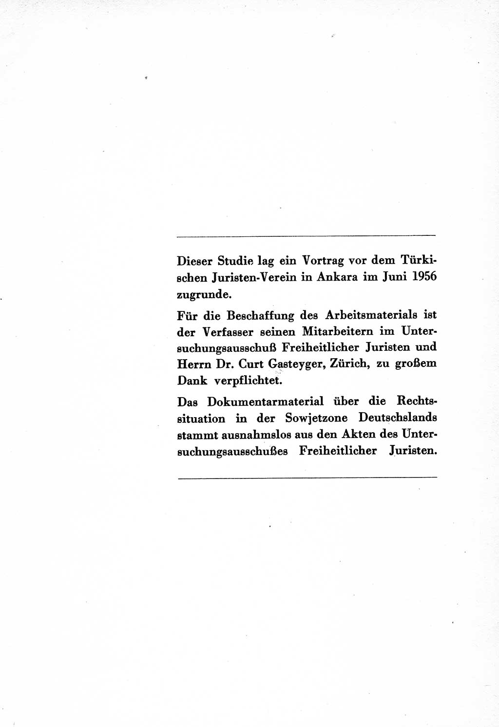 Rechtsstaat in zweierlei Hinsicht, Untersuchungsausschuß freiheitlicher Juristen (UfJ) [Bundesrepublik Deutschland (BRD)] 1956, Seite 3 (R.-St. UfJ BRD 1956, S. 3)