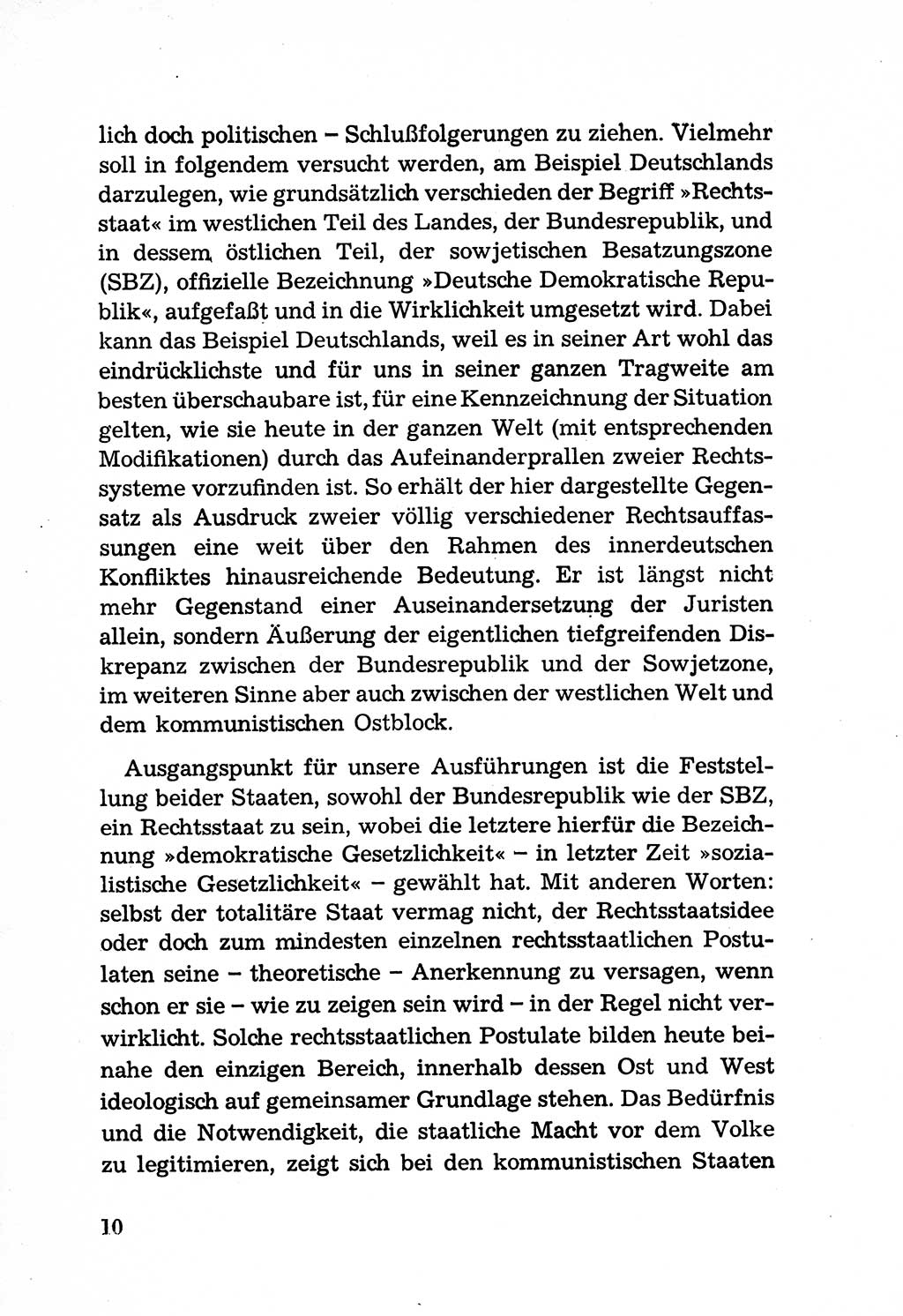 Rechtsstaat in zweierlei Hinsicht, Untersuchungsausschuß freiheitlicher Juristen (UfJ) [Bundesrepublik Deutschland (BRD)] 1956, Seite 10 (R.-St. UfJ BRD 1956, S. 10)