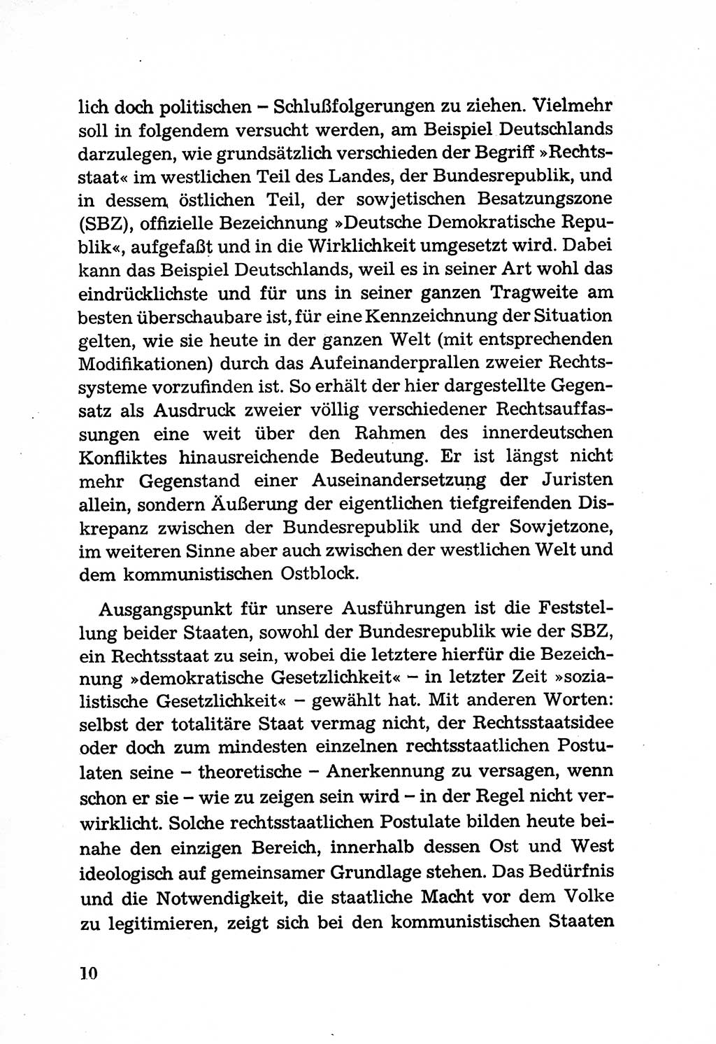 Rechtsstaat in zweierlei Hinsicht, Untersuchungsausschuß freiheitlicher Juristen (UfJ) [Bundesrepublik Deutschland (BRD)] 1956, Seite 10 (R.-St. UfJ BRD 1956, S. 10)