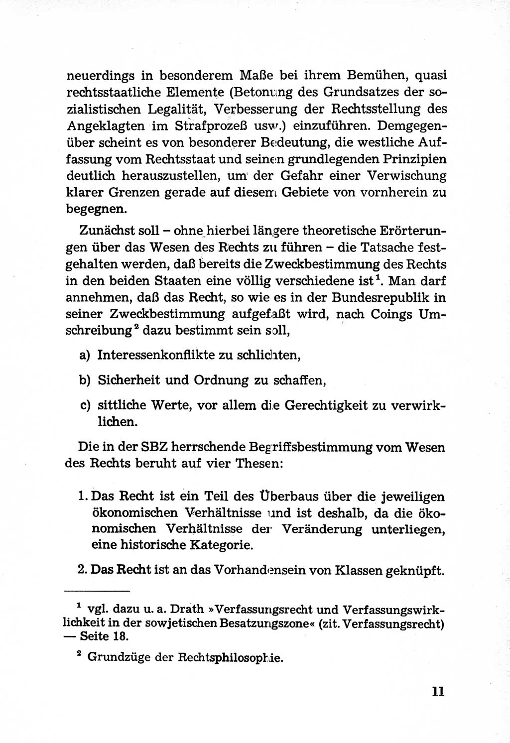 Rechtsstaat in zweierlei Hinsicht, UntersuchungsausschuÃŸ freiheitlicher Juristen (UfJ) [Bundesrepublik Deutschland (BRD)] 1956, Seite 11 (R.-St. UfJ BRD 1956, S. 11)