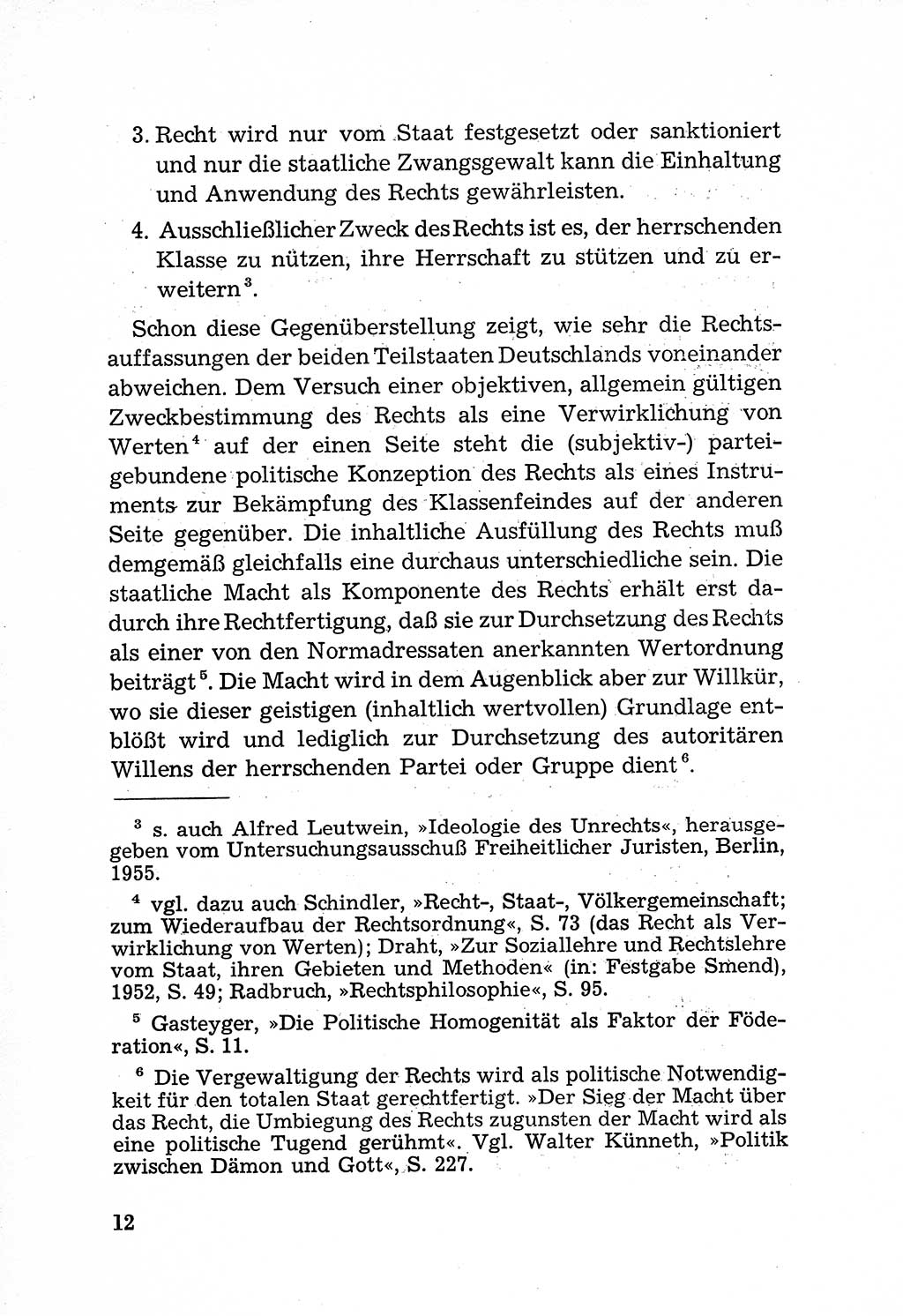 Rechtsstaat in zweierlei Hinsicht, UntersuchungsausschuÃŸ freiheitlicher Juristen (UfJ) [Bundesrepublik Deutschland (BRD)] 1956, Seite 12 (R.-St. UfJ BRD 1956, S. 12)