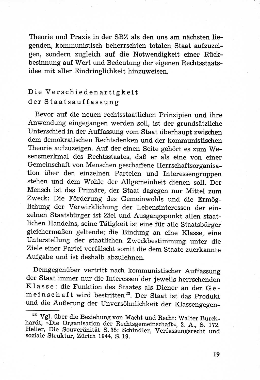 Rechtsstaat in zweierlei Hinsicht, Untersuchungsausschuß freiheitlicher Juristen (UfJ) [Bundesrepublik Deutschland (BRD)] 1956, Seite 19 (R.-St. UfJ BRD 1956, S. 19)